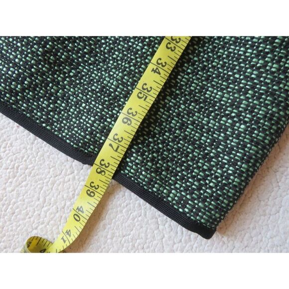 M MISSONI MADE IN ITALY TEXTURED SLEEVELESS DRESS GREEN BLACK MODEST LARGE - Picture 9 of 9